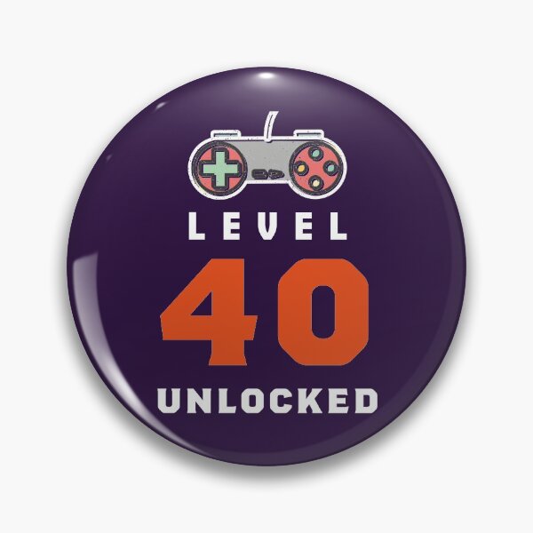 Item preview, Level 40 Unlocked Retro, Funny Video Gamer 40th Birthday Gift, 40 Years Old Vintage designed and sold by Boom-llqb.