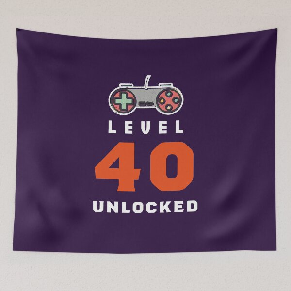 Item preview, Level 40 Unlocked Retro, Funny Video Gamer 40th Birthday Gift, 40 Years Old Vintage designed and sold by Boom-llqb.