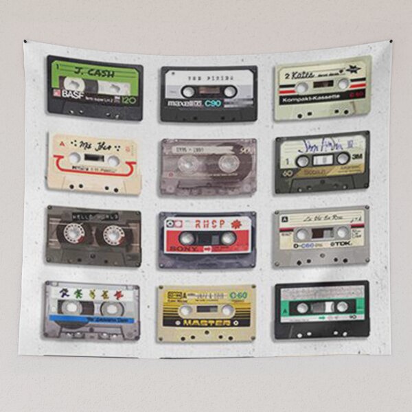 Aperçu de l'œuvre Cassette Mix Tape Old Eclectic Print créée et vendue par nowak51.