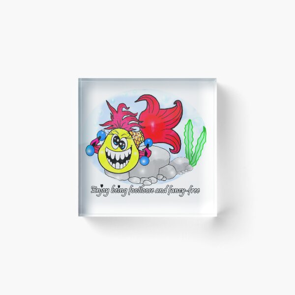 Item preview, Enjoy being footloose and fancy-Free -Fish  designed and sold by Shirley cute art .