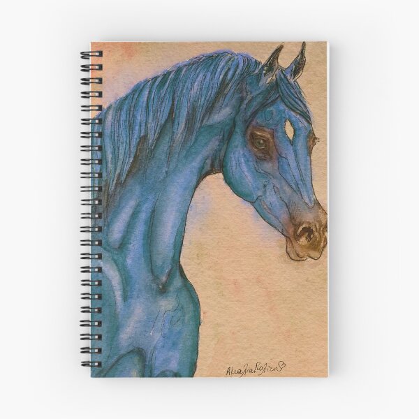Item preview, Blue arabian horse portrait designed and sold by horseaddicted.