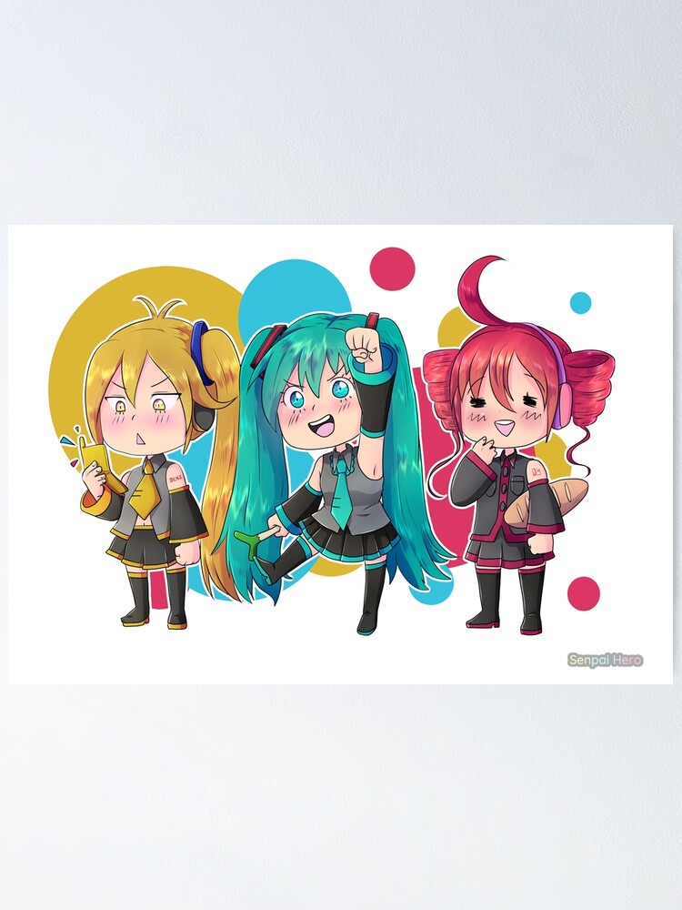 Vocaloid Triple Baka Chibis Poster for Sale by c10884