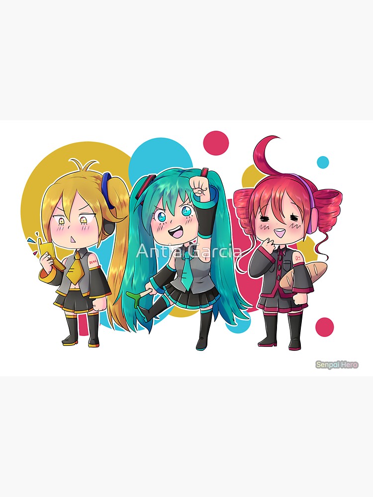 Vocaloid Triple Baka Chibis Sticker for Sale by c10884