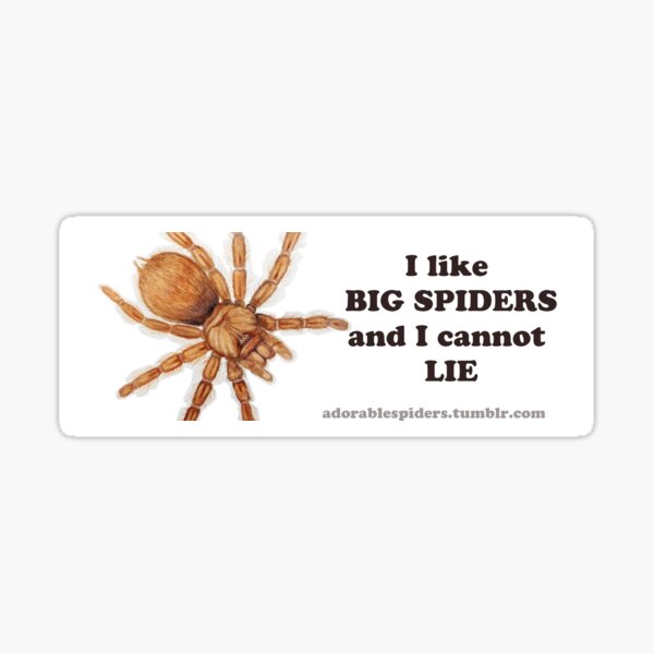 I like BIG SPIDERS Sticker