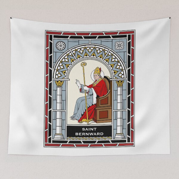 Item preview, ST. BERNWARD OF HILDESHEIM under STAINED GLASS designed and sold by CatholicSaints.