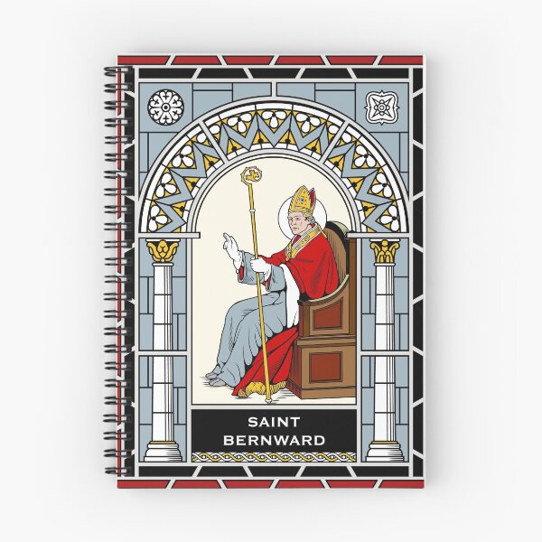 Item preview, ST. BERNWARD OF HILDESHEIM under STAINED GLASS designed and sold by CatholicSaints.