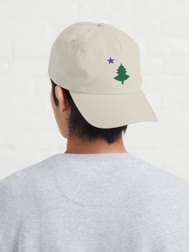 Alternate view of Old Maine State Flag Hat Original Flag Pine Tree Star Dad Hat Cap