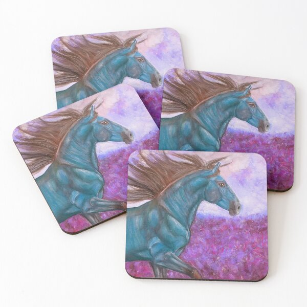 Item preview, Colorful troting horse portrait designed and sold by horseaddicted.