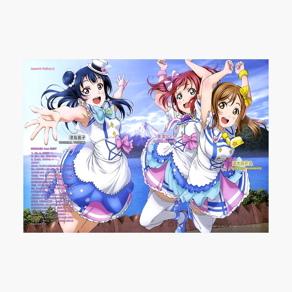 Aqours 1st Years Poster Poster By Flarethevulpix Redbubble