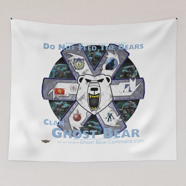 Artikelvorschau, Clan Ghost Bear Rekrutierung Poster Q2.14 entworfen und verkauft von JoelTillslay.