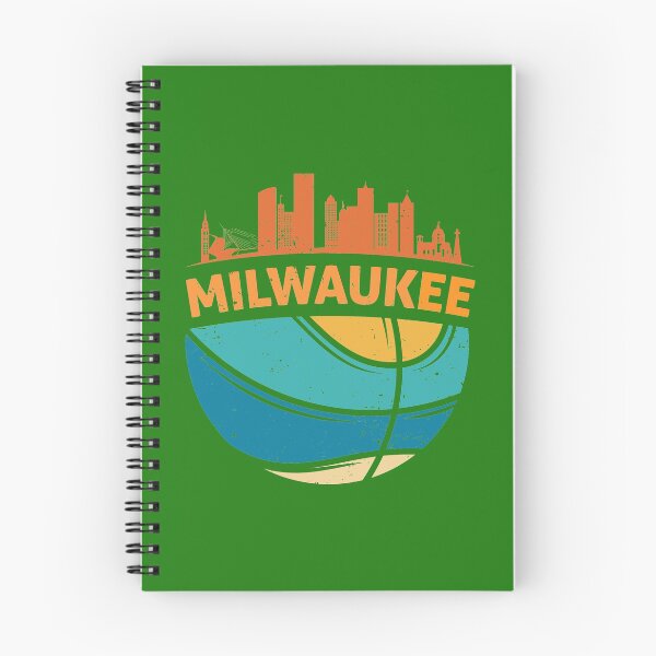 Item preview, Milwaukee Wisconsin Cityscape Basketball Retro Sunset Design designed and sold by Capiral Bucketlist.