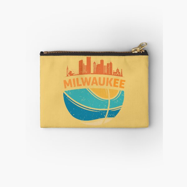Item preview, Milwaukee Wisconsin Cityscape Basketball Retro Sunset Design designed and sold by Capiral Bucketlist.