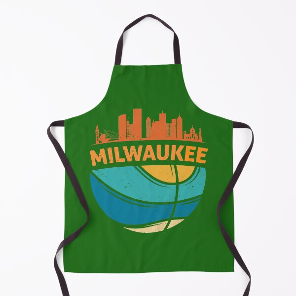 Item preview, Milwaukee Wisconsin Cityscape Basketball Retro Sunset Design designed and sold by Capiral Bucketlist.