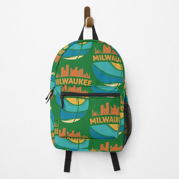 Item preview, Milwaukee Wisconsin Cityscape Basketball Retro Sunset Design designed and sold by Capiral Bucketlist.
