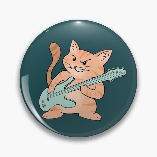Item preview, cat playing guitar - cool designed and sold by Patrick Gervacio.