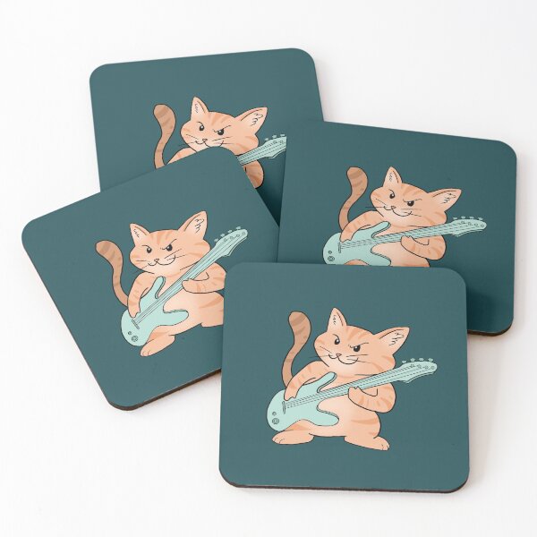 Item preview, cat playing guitar - cool designed and sold by Patrick Gervacio.