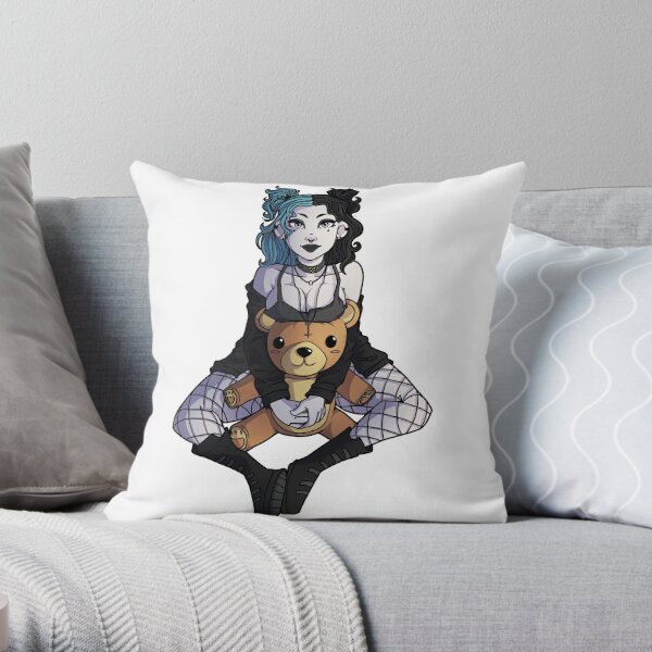 Big Tiddy Goth Girlfriend Throw Pillows Big Tiddy Goth Girlfriend