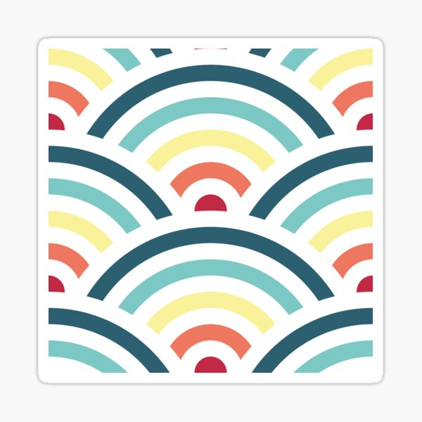 Rainbowaves (light) Sticker