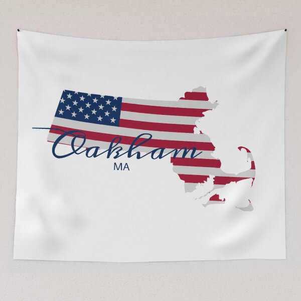 Item preview, Oakham massachusetts American flag map designed and sold by Nishad4.