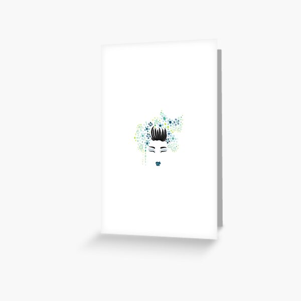 Japanese Geisha Greeting Card