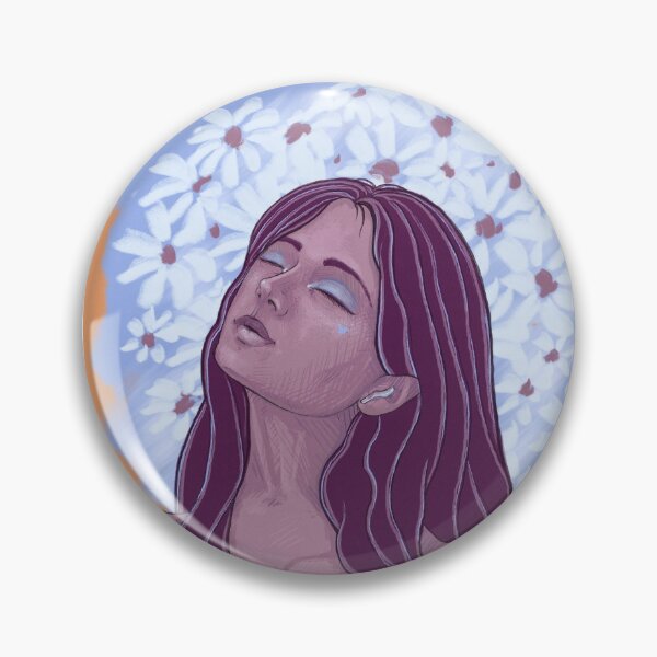 Item preview, Girl with flowers in a good mood feeling free designed and sold by eL-La-.