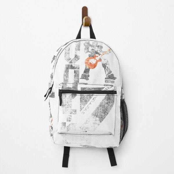 Unisex Contrast Geographical Coordinate Flat Backpack