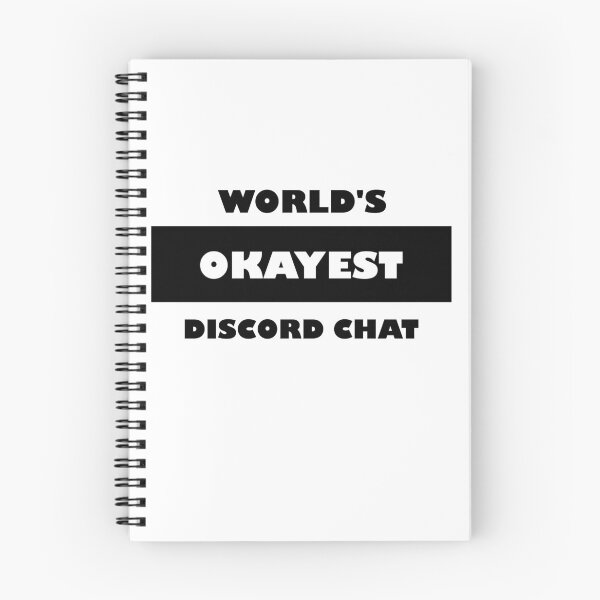 Item preview, Funny Discord: World's okayest discord chat black and white minimalist block typography designed and sold by Deegital18.