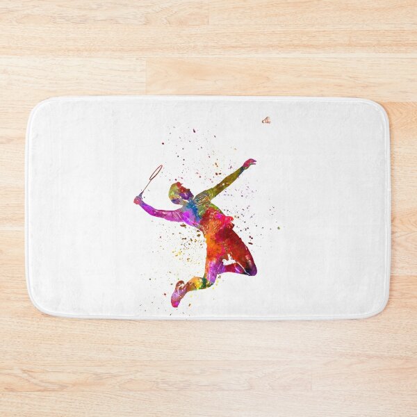 Item preview, Badminton player in watercolor designed and sold by paulrommer.