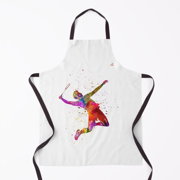 Item preview, Badminton player in watercolor designed and sold by paulrommer.