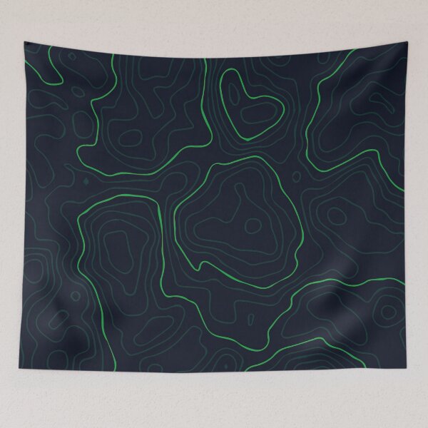 Item preview, Green Topographic Lines designed and sold by LeonardCooray.