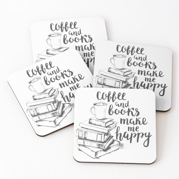 Item preview, Coffee and books make me happy designed and sold by OtterFactory.