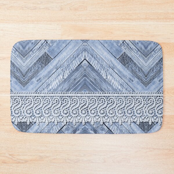 Item preview, Farmhouse barn wood Blue contemporary Lace designed and sold by Pavnud.