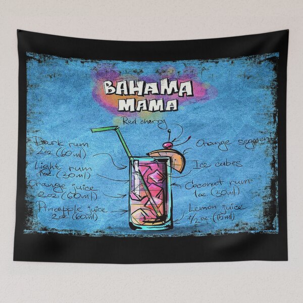 Item preview, Bahama Mama Cocktail Recipe designed and sold by theshirtinator.