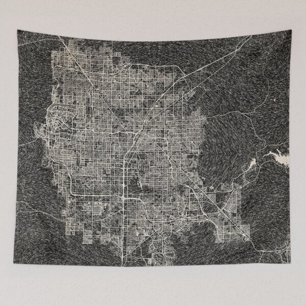 Aperçu de l'œuvre Henderson map Nevada Ink lines créée et vendue par InkMaps.