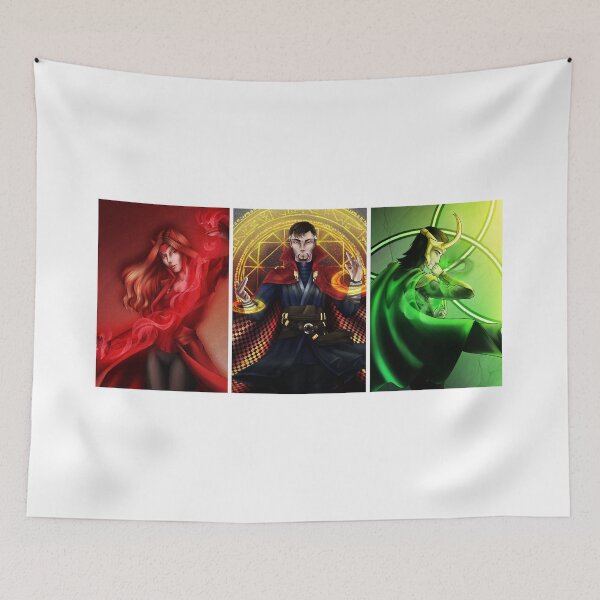 Artikelvorschau, Wanda Strange Loki Triptychon entworfen und verkauft von Eothnoguy.