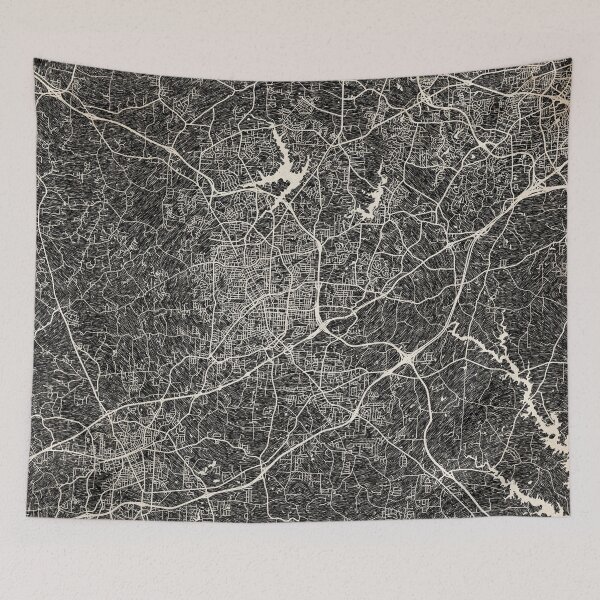 Item preview, High Point map North Carolina Ink lines designed and sold by InkMaps.