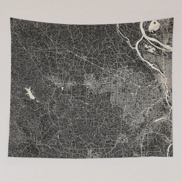 Item preview, Hillsboro map Oregon Ink lines designed and sold by InkMaps.