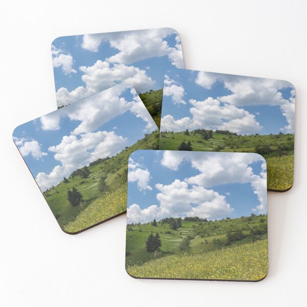 Item preview, Rhodope Mountain Village Layers - Wildflower Meadows Green Hillsides and Fab Clouds designed and sold by Georgia Mizuleva.