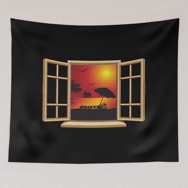 Item preview, Sunset behind the window  designed and sold by Moonlight-Art-.