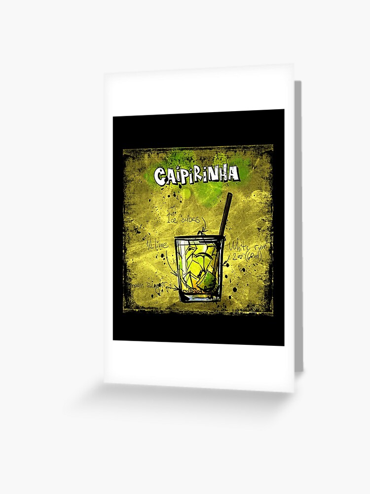 Tarjetas de felicitación «Receta de cóctel de caipirinha» de theshirtinator  | Redbubble