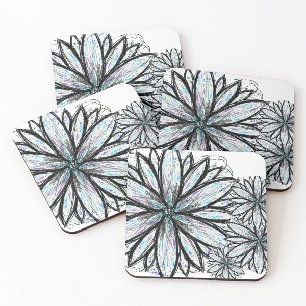 Item preview, Flower in abstract - pastel and black designed and sold by empressbat merch.