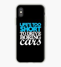 Vinilo o funda para iPhone La vida es demasiado corta para conducir autos aburridos (1)