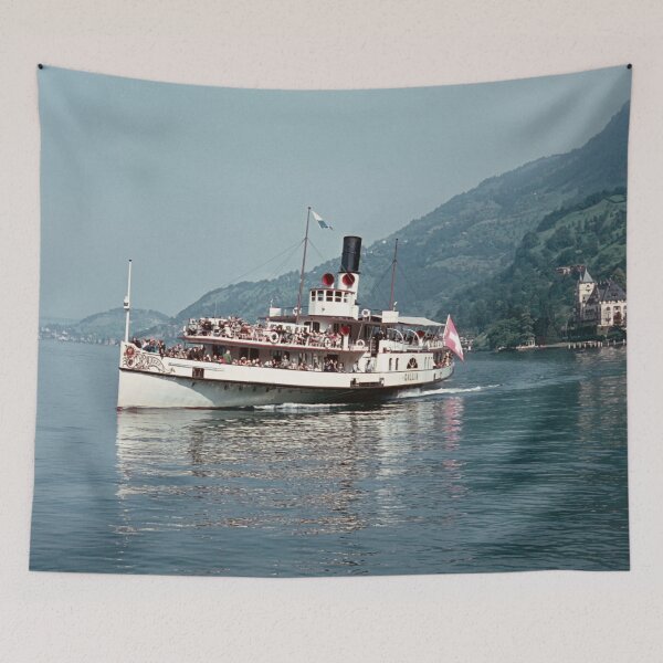 Item preview, Paddle Steamer Gallia Lake Lucerne Switzerland 1960s designed and sold by Bygone Images.