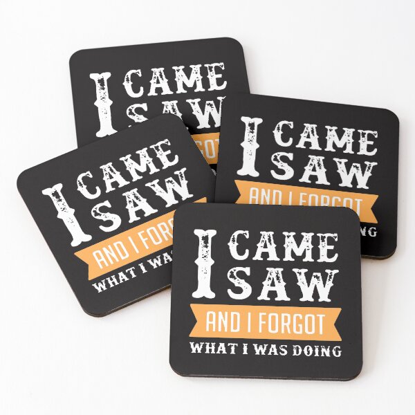 Item preview, I Came I Saw I Forgot What I Was Doing White & Orange designed and sold by WearWolfDesigns.