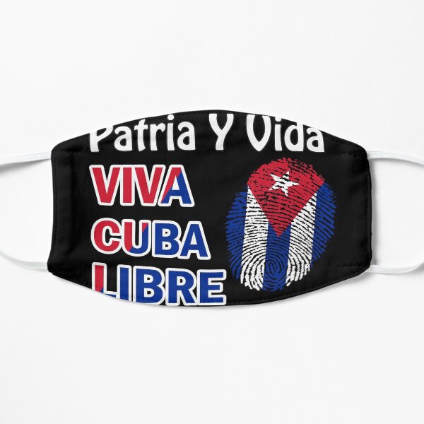 PATRIA Y VIDA VIVA CUBA LIBRE Mascarilla plana