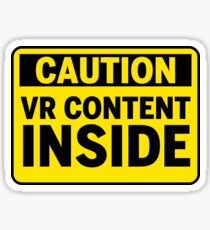 CAUTION - VR Content inside Sticker