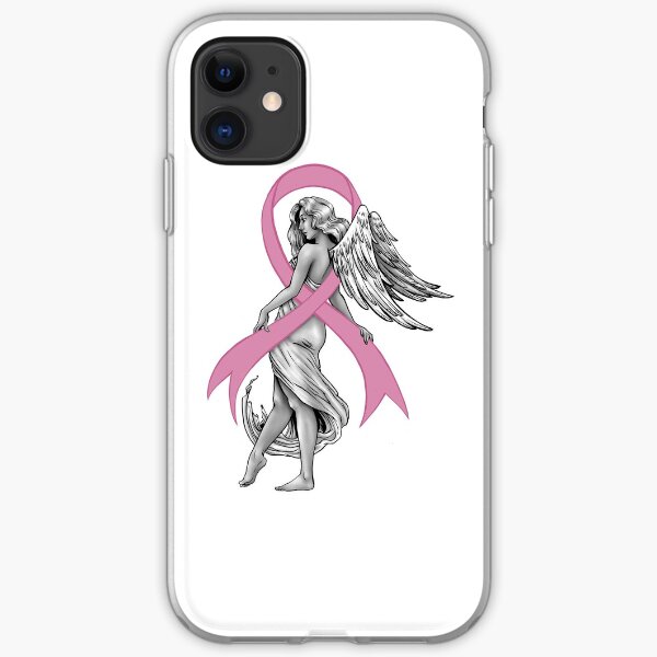 breast cancer angel death loss iPhone Soft Case