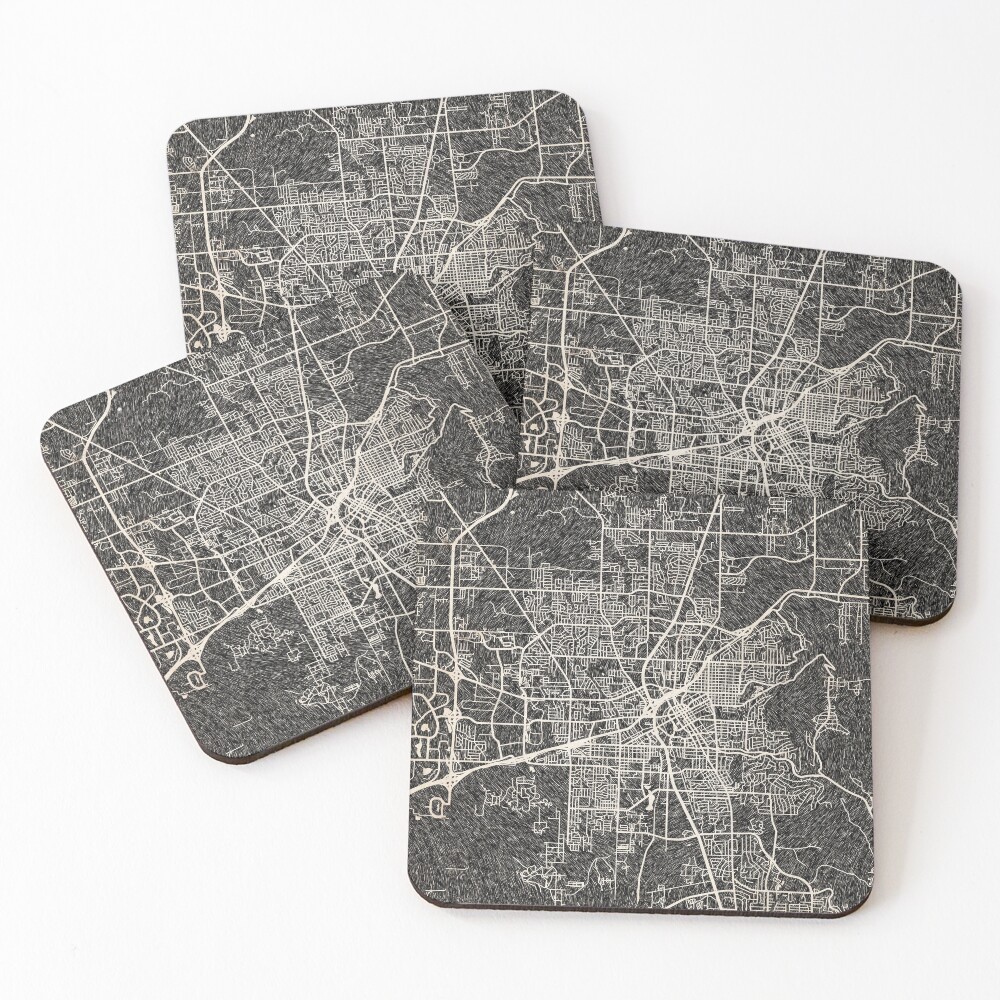 Aperçu de l'œuvre Dessous de verre (lot de 4) créée et vendue par InkMaps.