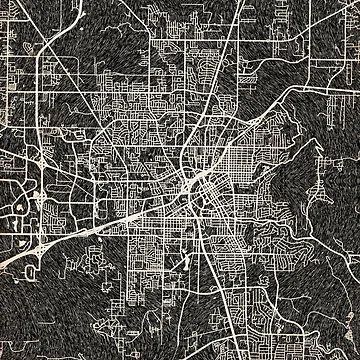 Imagen de la obra Huntsville map Alabama ink lines 2 de InkMaps