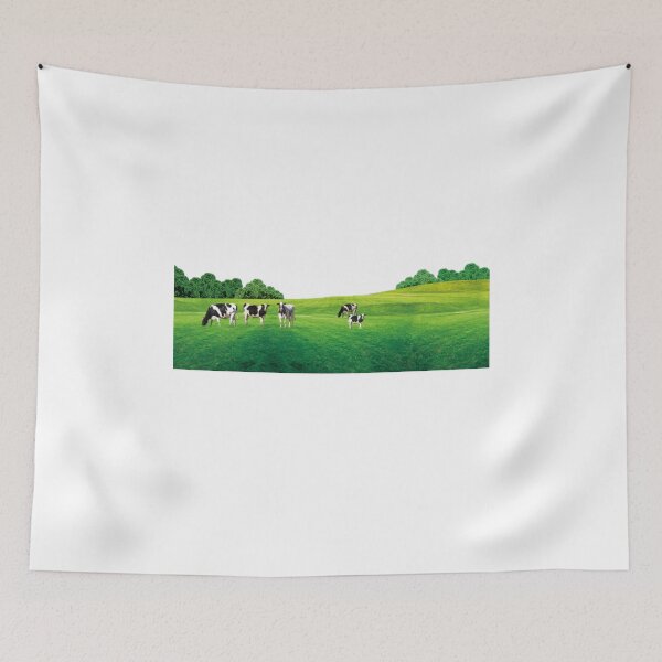 Item preview, meadow or pasture area with green grasses and cattles grazing designed and sold by VIVEK KUMAR RAI.